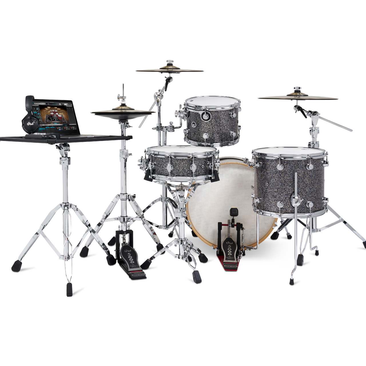 dw DWe 4-Piece Complete Bundle Kit Black Galaxy FinishPly(新品 dw DWe 4-Piece Complete Bundle Kit Black Galaxy FinishPly(新品