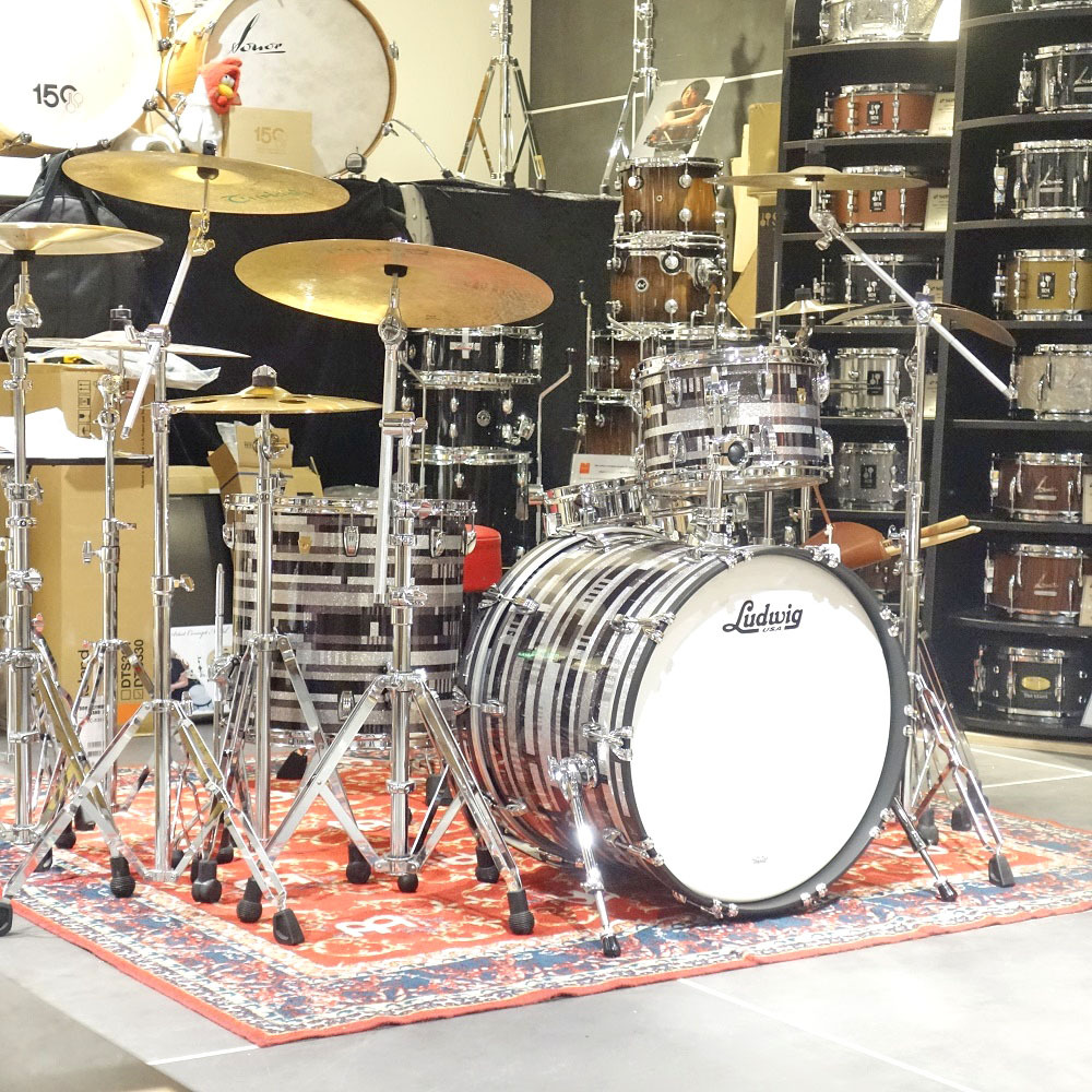 Ludwig Legacy Mahogany 3pc Shell Pack Digital Black Sparkle