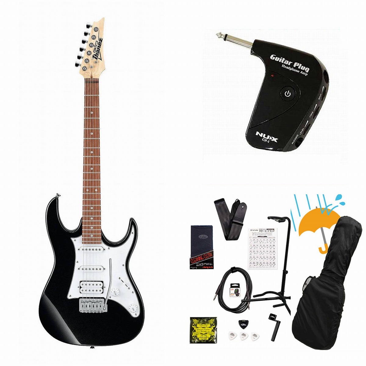 Ibanez GRX40 ストラト ブラック Ibanez GRX40 BKN GIO - black night Str shape electric guitar