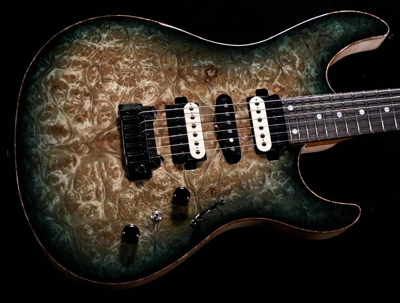 BLACK SMOKER Futura PRIME GEAR ONBOARD搭載 Black Smoker FUTURA-S Limited Marblewood Top HSH/SM Fade Green