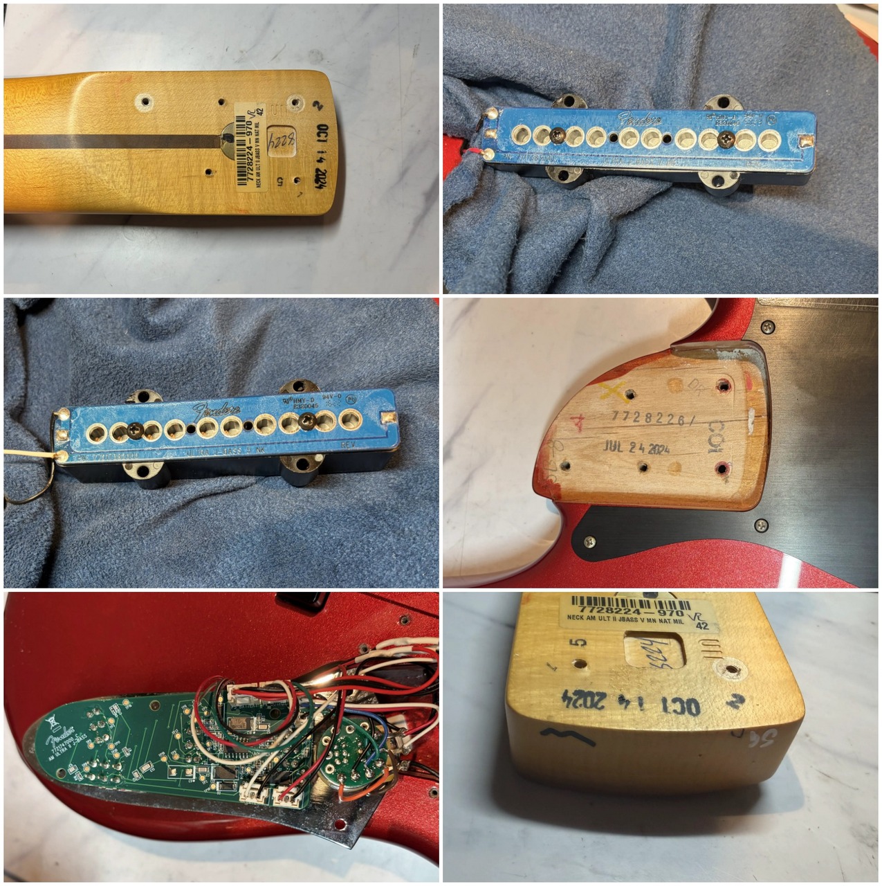 Fender American Ultra II Jazz Bass V Sinister Red 2024 4.665kg