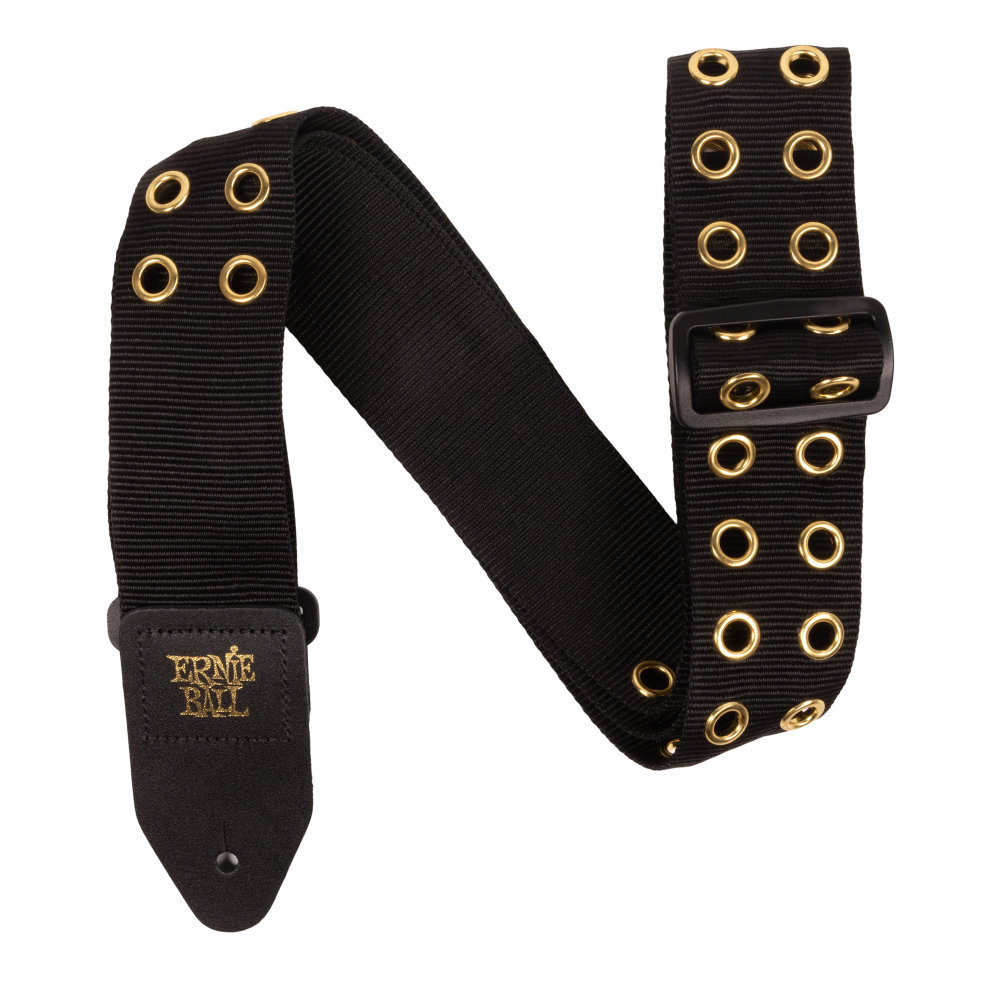ERNIE BALL アーニーボール 5398 Hole Lotta Metal Gold Premium Strap