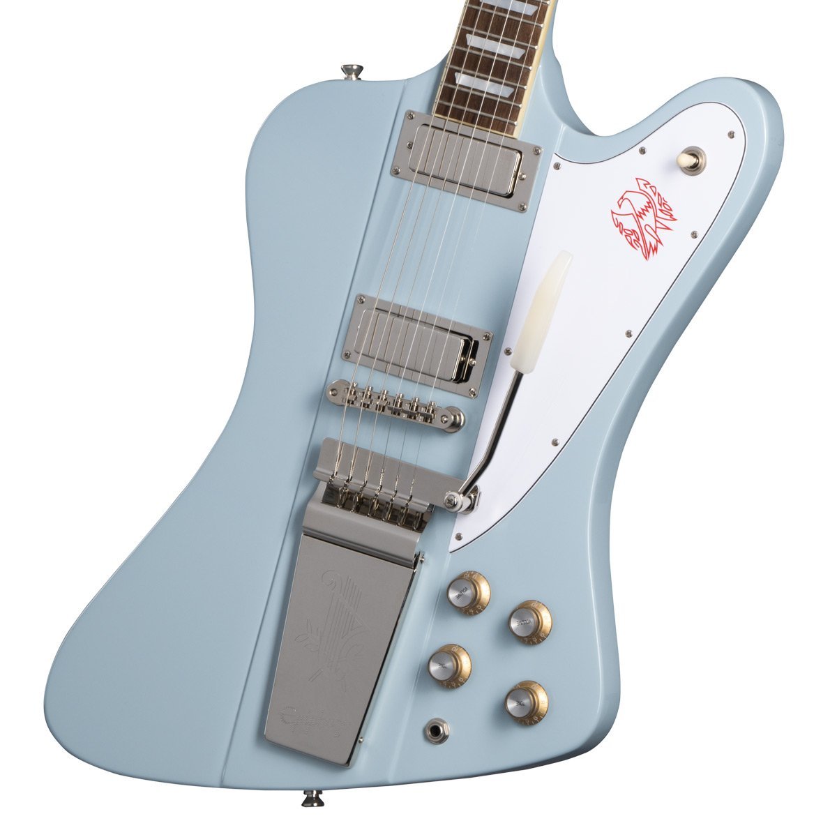 Epiphone Inspired by Gibson Custom 1963 Firebird V Maestro Vibrola Frost  Blue ファイヤーバード【御茶ノ水本店（新品/送料無料）【楽器検索デジマート】