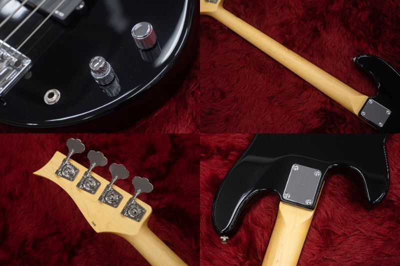 Three Dots Guitars FB（BLK/R） Electric Bass Guitar Three Dots JB BLK/R Black Color with