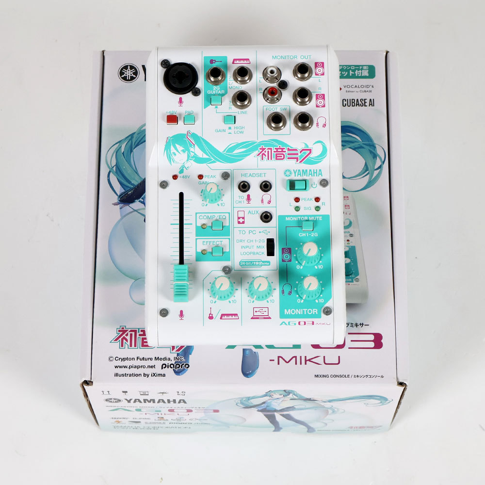 初音ミクコラボモデル ミキサー ヤマハ YAMAHA AG03 Amazon | YAMAHA ウェブキャスティングミキサー 3チャンネル