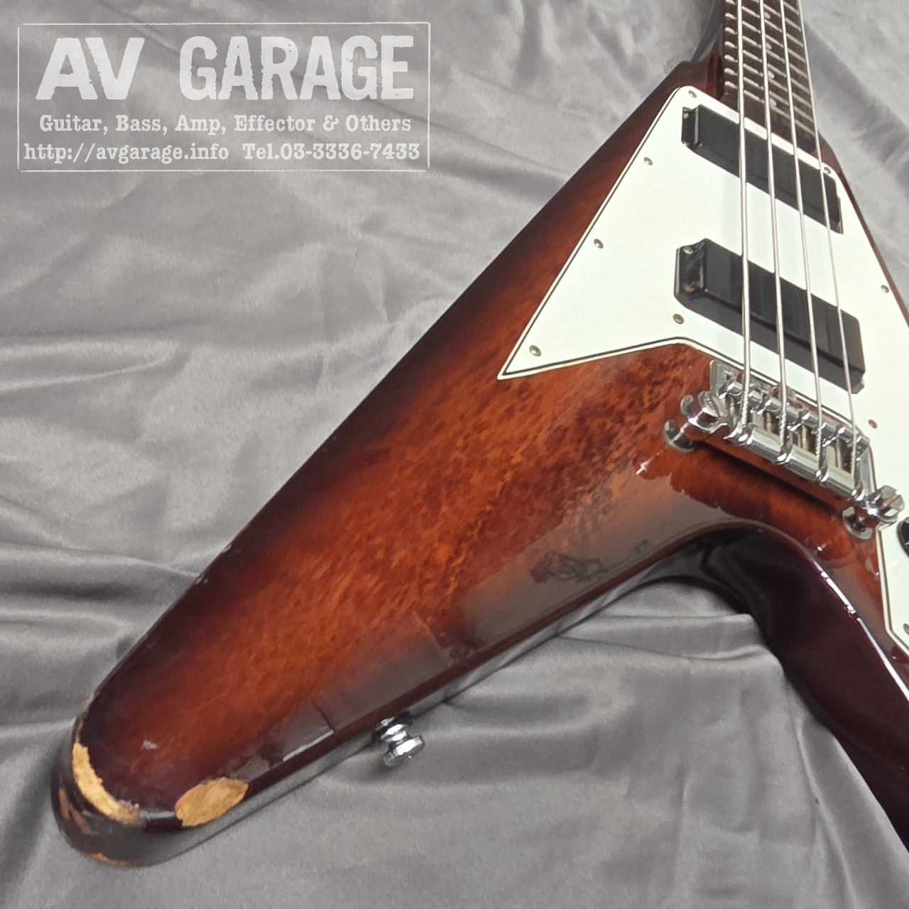 Epiphone Korina Flying V Bass (SB/R) 1998年製 3.47kg（中古）【楽器