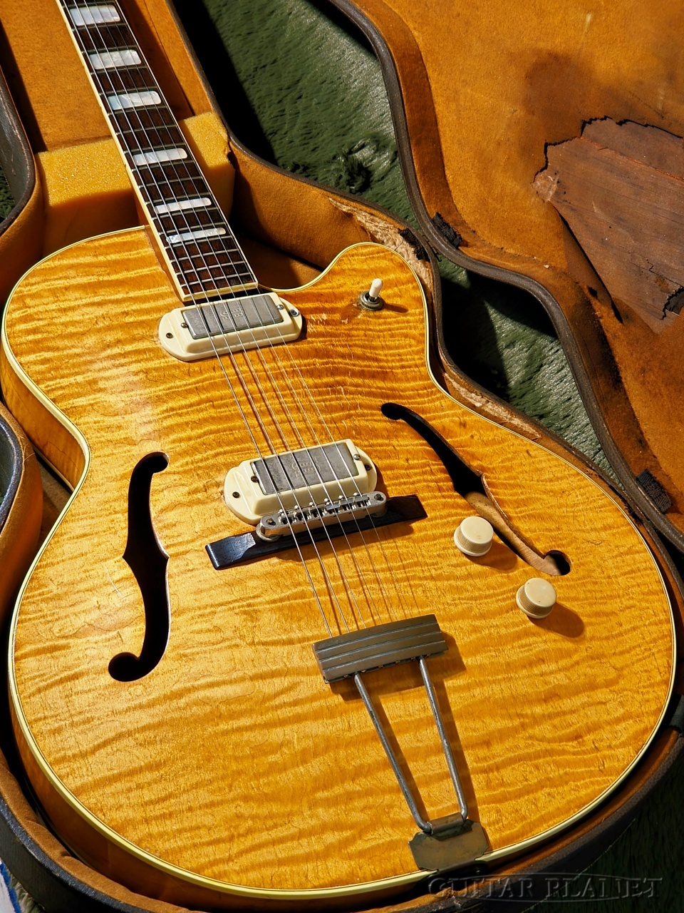 D'Angelico 1958-1960s Double Electric G-7 / Amber -Vintage
