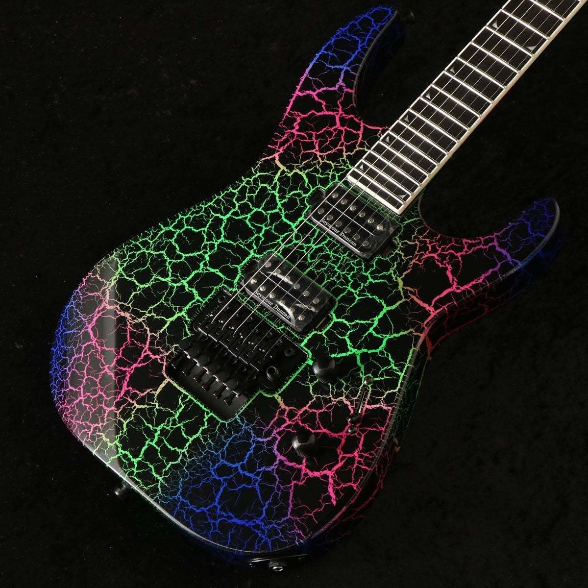 Jackson Pro Plus Series Soloist SL2 Ebony FB Bruised Crackle【S/N