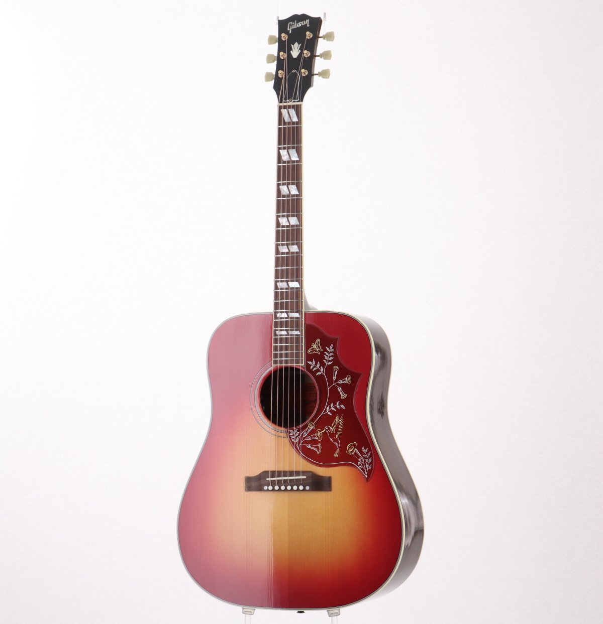 ギター Gibson Hummingbird Red Spruce Gibson Custom Shop Hummingbird Red Spruce - Vintage Cherry