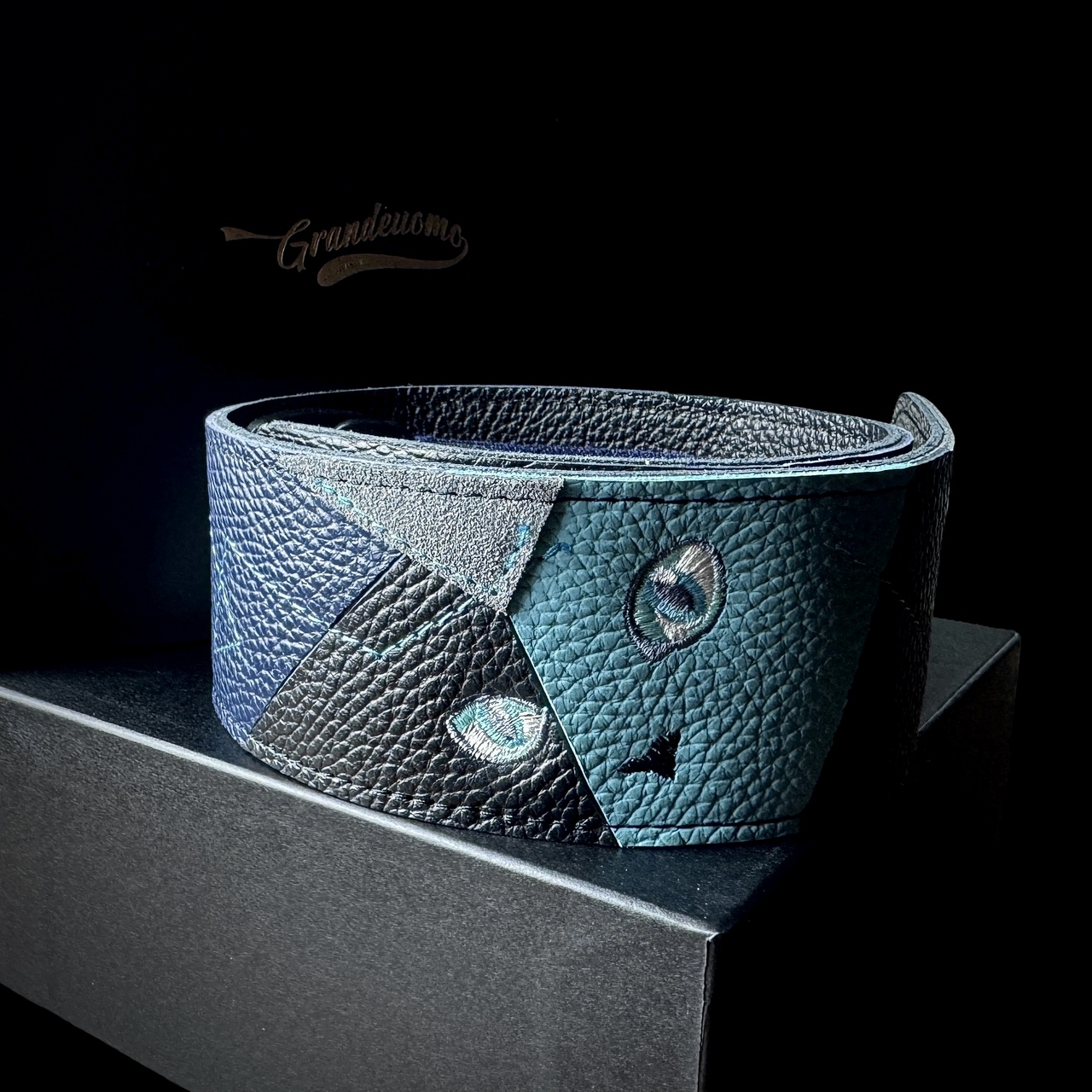 Grande uomo L-Slide Strap PW#56 猫 パッチワークストラップ