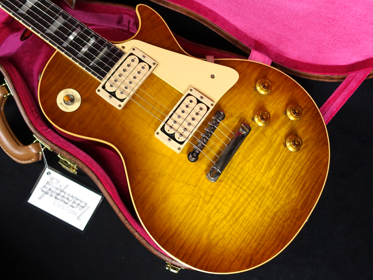 Gibson R Gibson Custom Shop Murphy Lab 1959 Les Paul Standard R-Top Dark Ice Tea ...