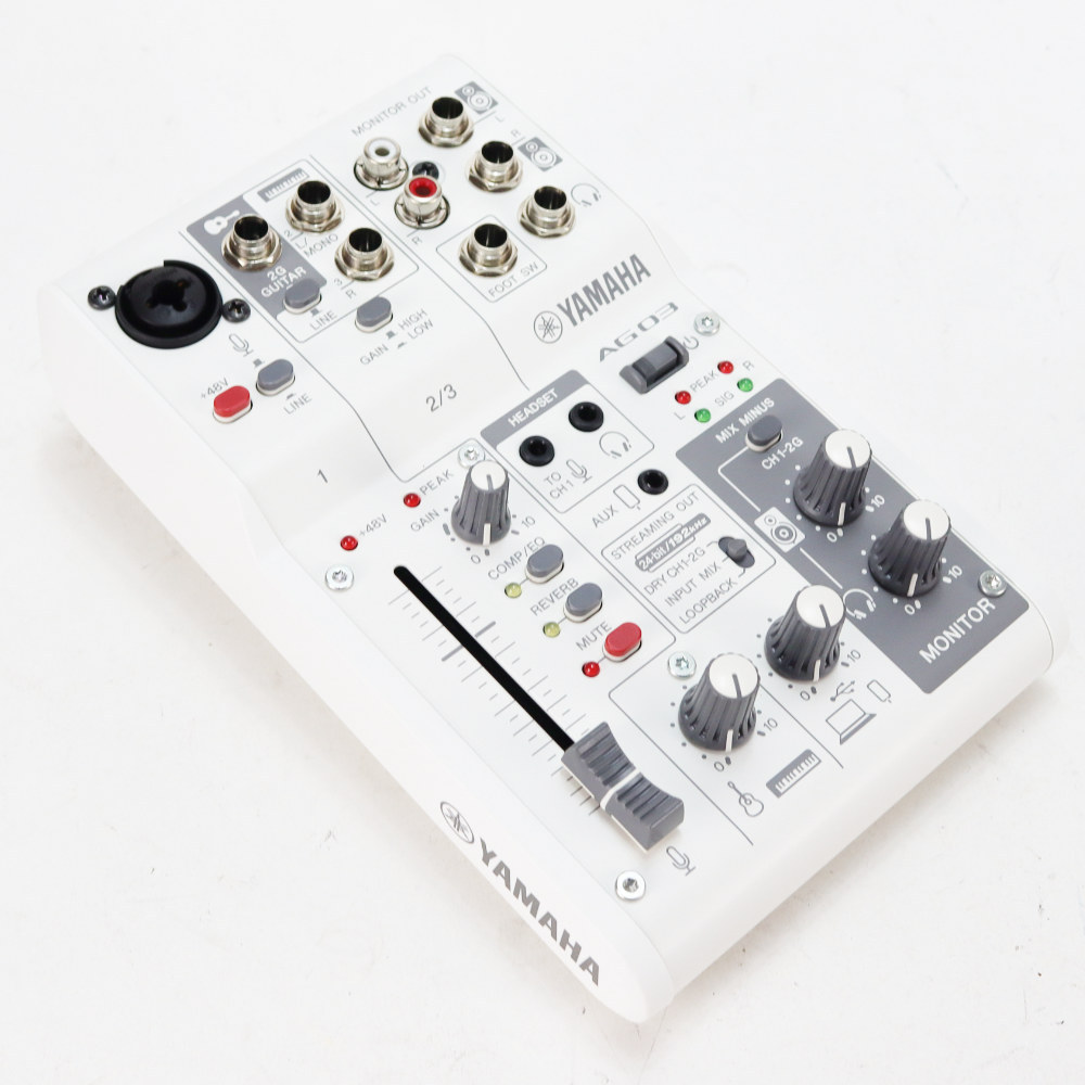 YAMAHA ヤマハ AG03 ミキサー 中古 YAMAHA 【中古】 ミキサー ヤマハ YAMAHA AG03 mk2 W ライブ