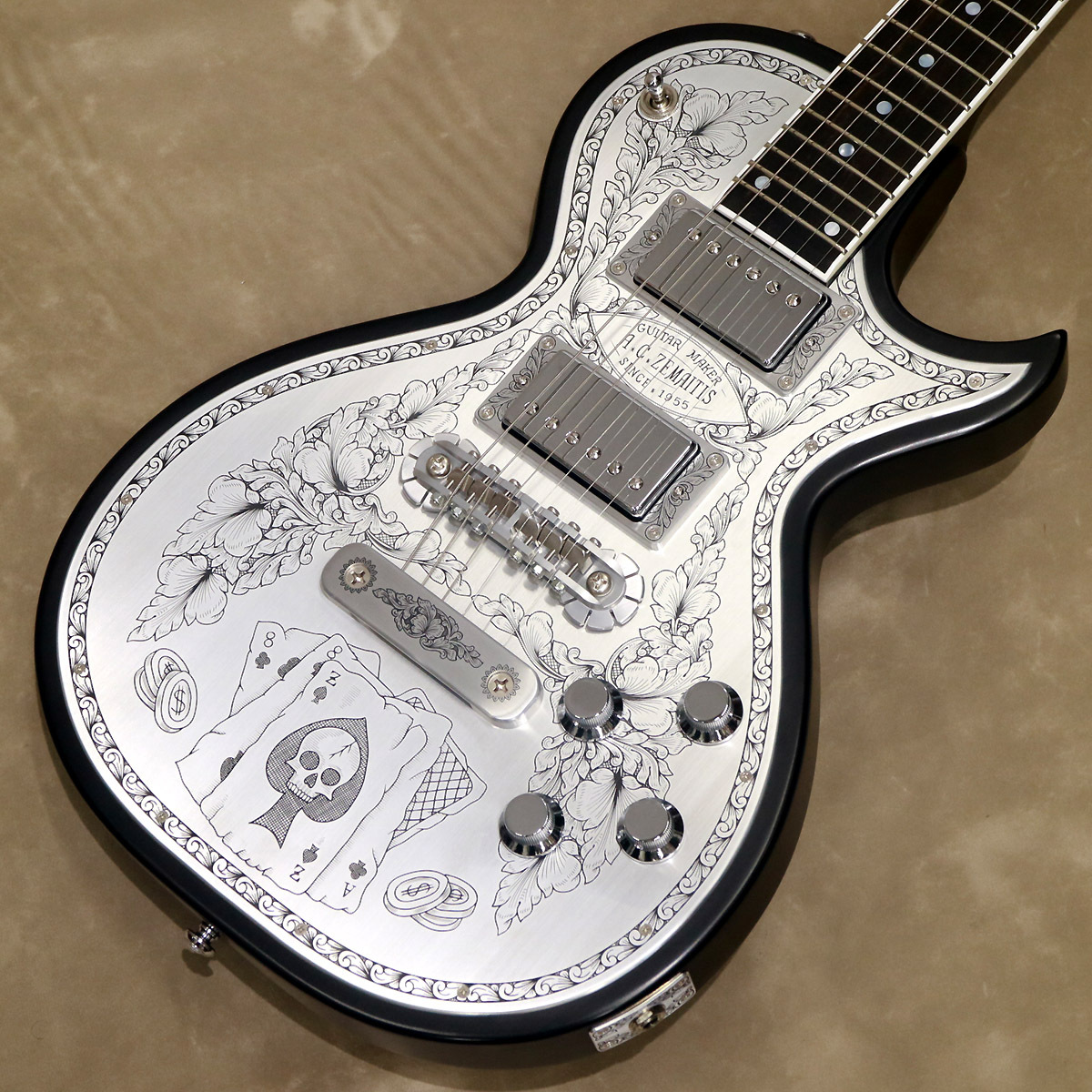 Zemaitis MFG-AC-24 Aces & Eights Black（新品/送料無料）【楽器検索