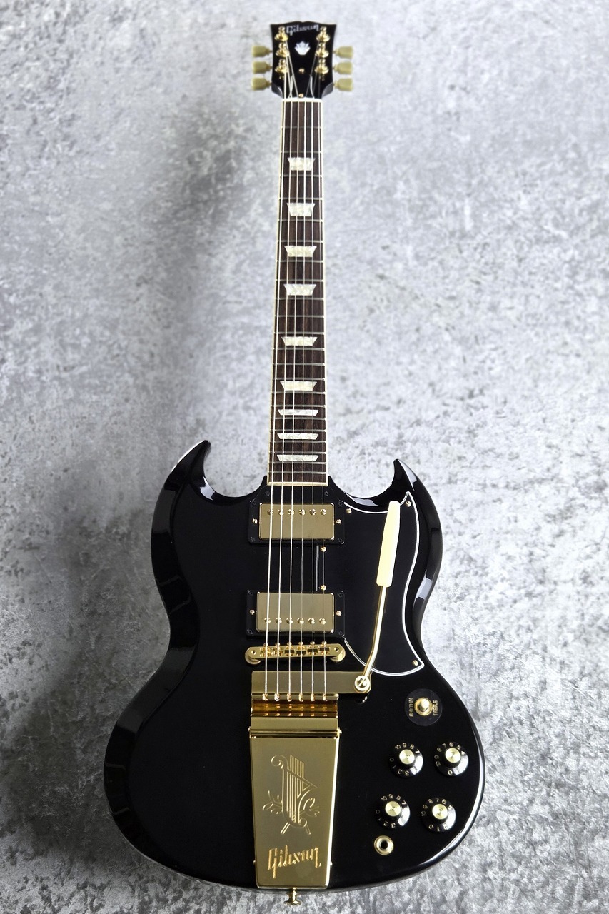 Gibson SG Standard '61 Maestro Vibrola T-Type Ebony Gold Hardware