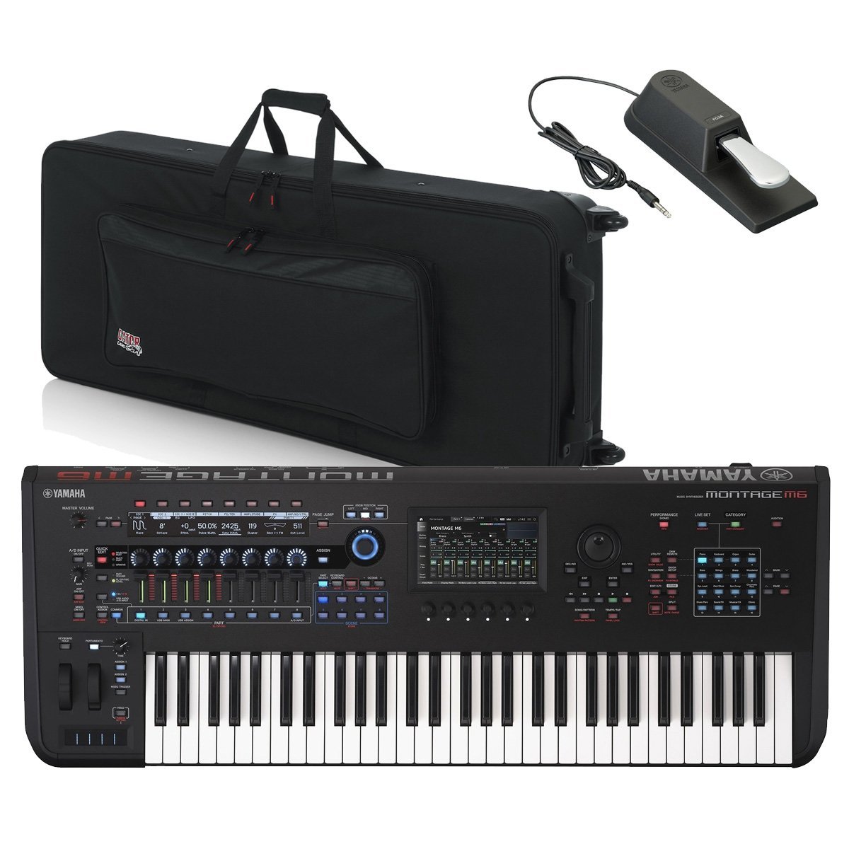 YAMAHA MOTIF6 61鍵 シンセサイザー UDGケースおまけ YAMAHA MONTAGE M6 61鍵 FSX鍵盤 ［セミハードケースセット］［お