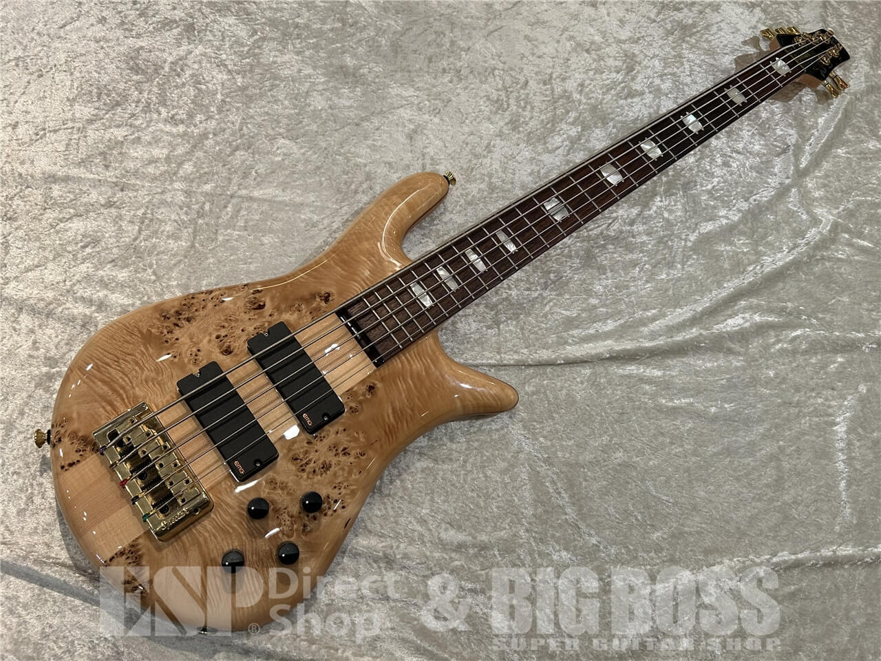 Spector Euro LX Neck-Thru 5 String Poplar Burl / Natural Gloss
