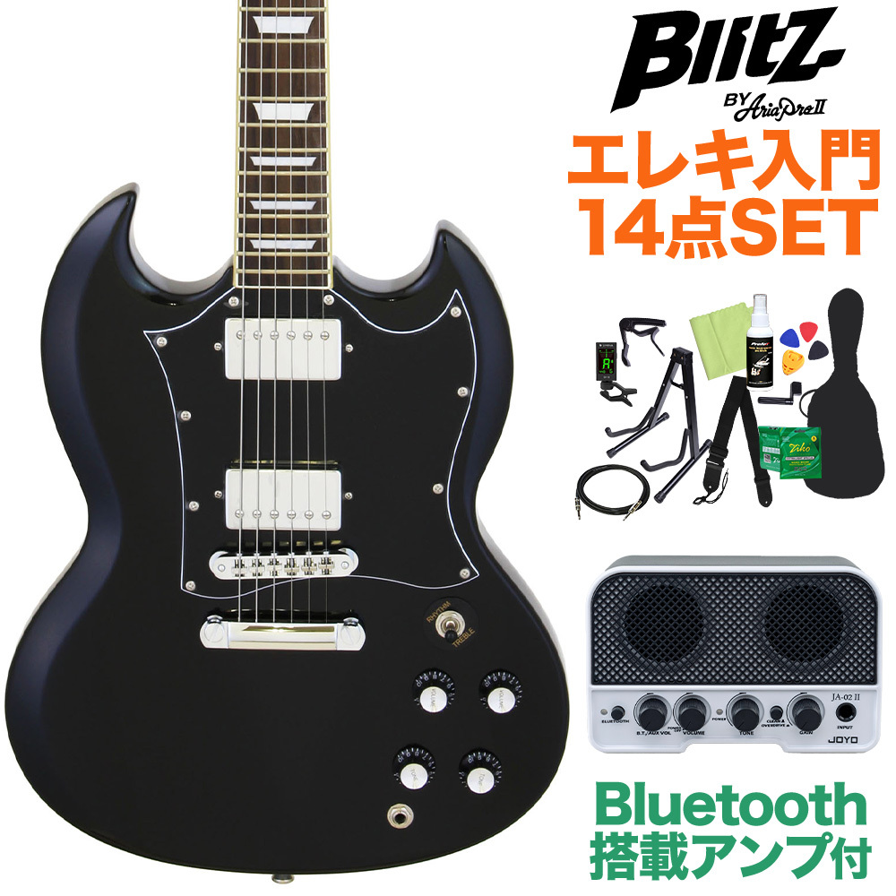 BLITZ BY ARIAPROII BSG-STD BK エレキギター初心者14点セット 