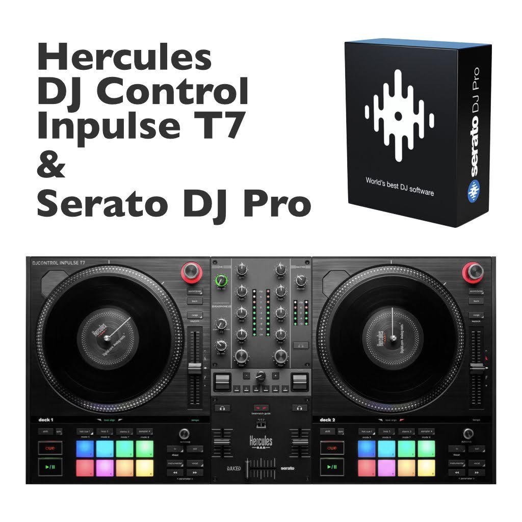 HERCULES DJControl Inpulse T7 ＋ serato DJ ProシリアルセットDJコントローラーハーキュリーズ  ＜動画レビューあり（新品/送料無料）【楽器検索デジマート】