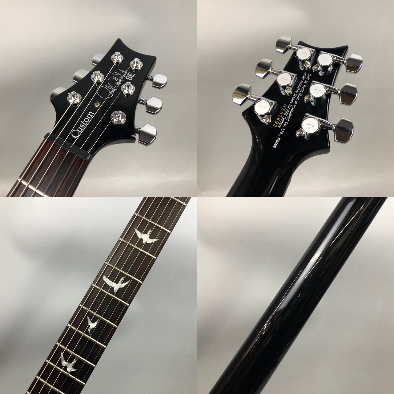 【中古良品】PRS SEサンタナ ブラック セットネック バードインレイ 中古良品】PRS SEサンタナ ブラック セットネック バード