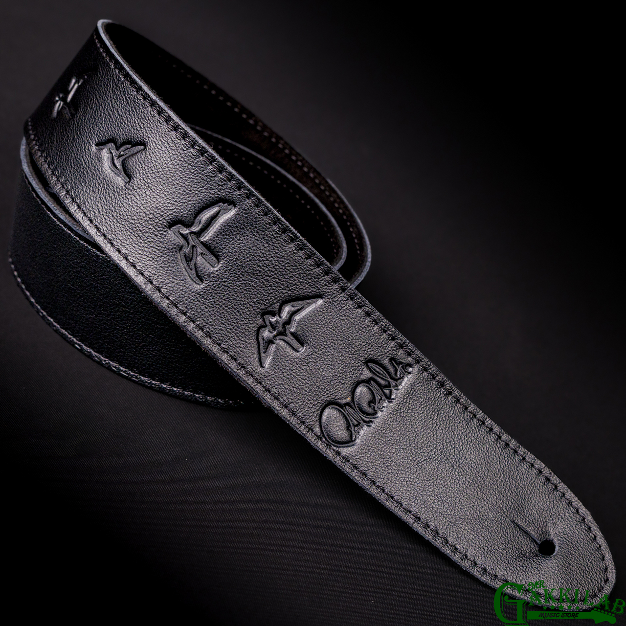 Paul Reed Smith(PRS) 2inch Leather Strap Embossed Birds Black