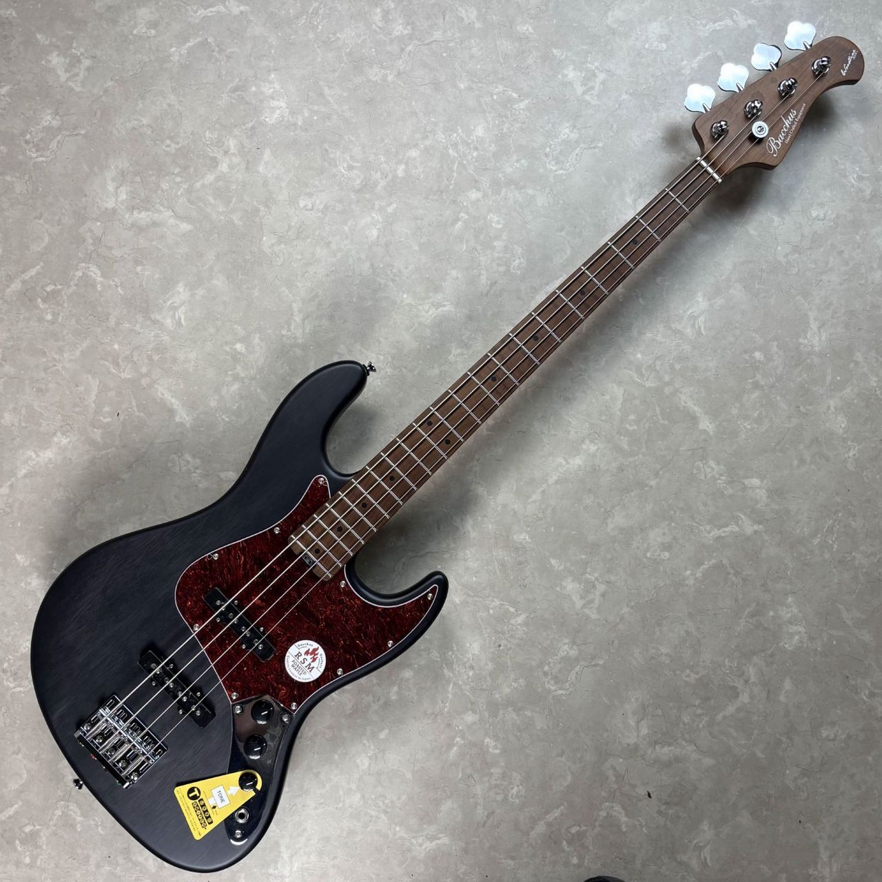 Bacchus WL4-STD/RSM BLK-S エレキベース ジャズべタイプ【現物写真