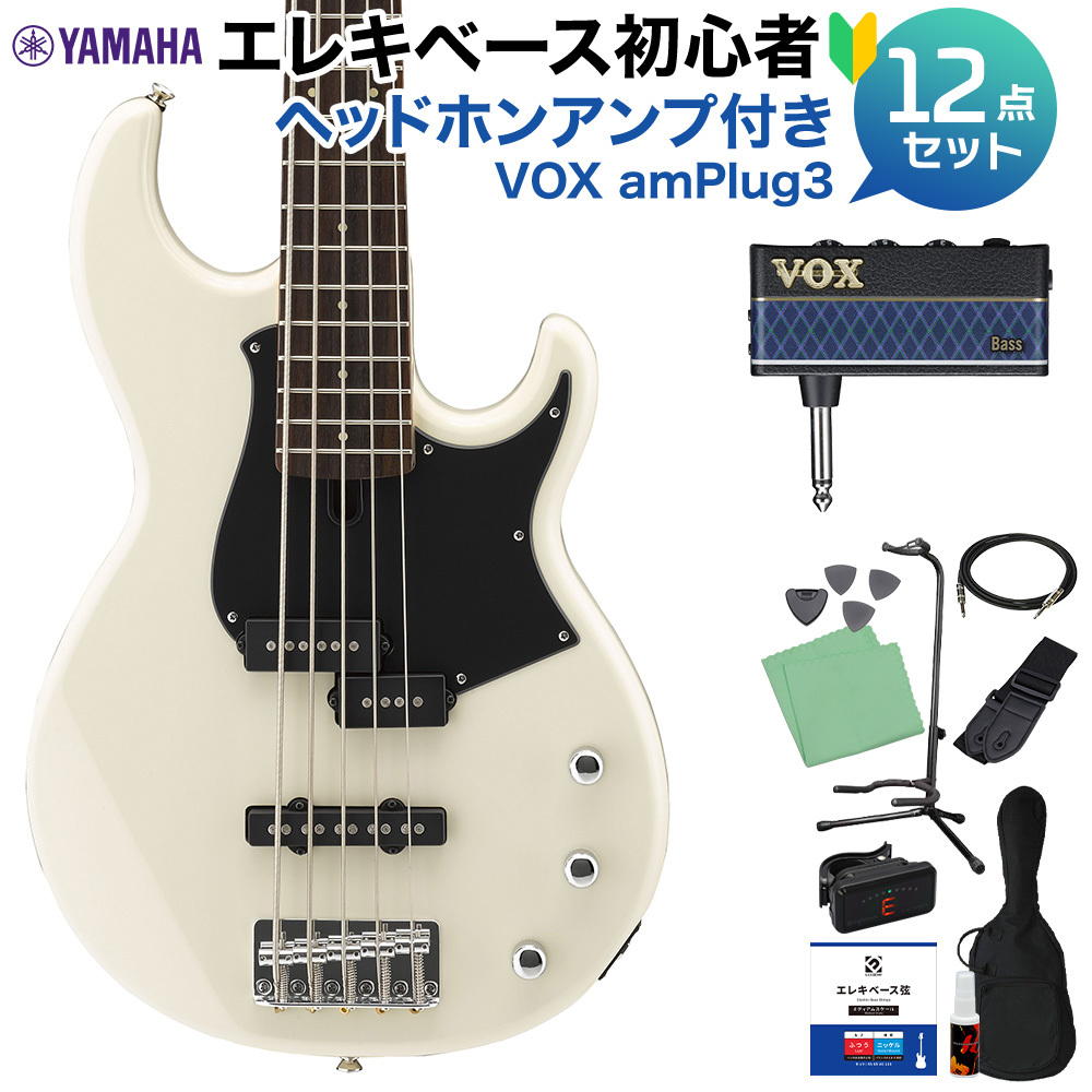 YAMAHA BB235 VW (ヴィンテージホワイト) 5弦ベース初心者12点