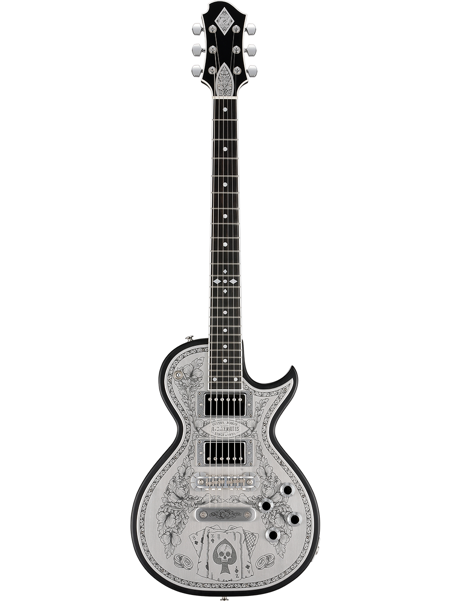 Zemaitis METAL FRONT MFG-AC-24 Aces & Eights Black【Made in Japan