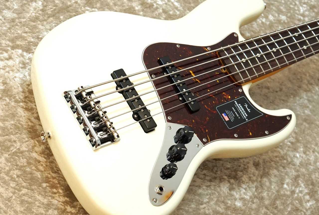 Fender American Professional II Jazz Bass V - Olympic White 
