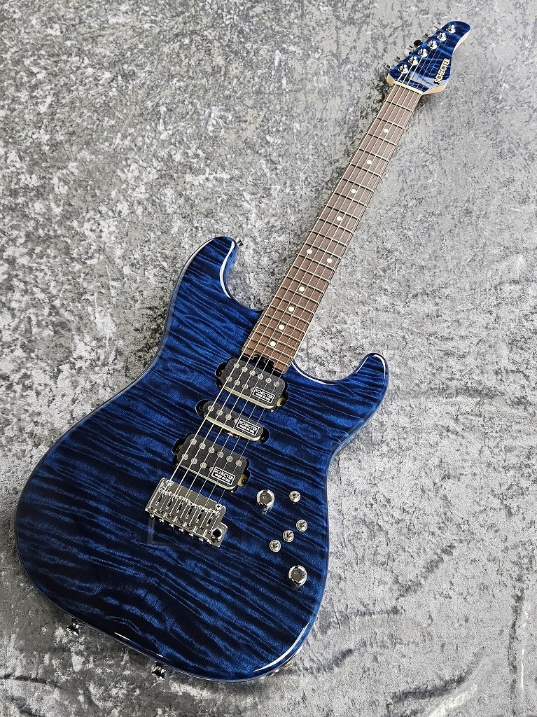 ギター SCHECTER ST-V CTM-SB VTR BRSB SCHECTER ST-CTM-VTR -Black Aqua-（新品）［デジマートSALE］【楽器