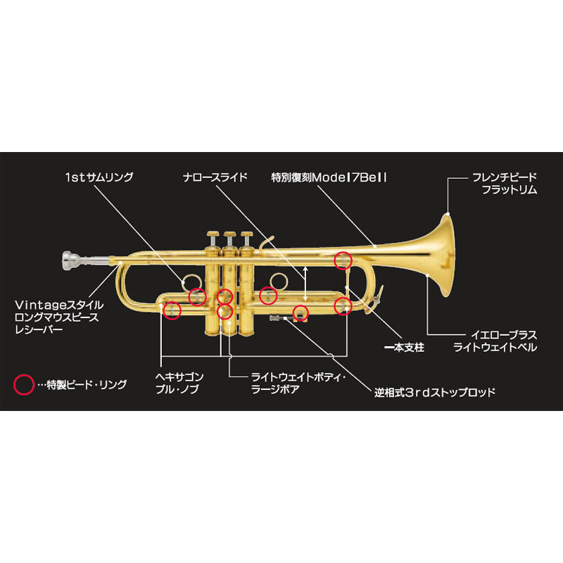 Bach NEW YORK 7 GL ニューヨーク7 トランペット B♭ ラッカー仕上