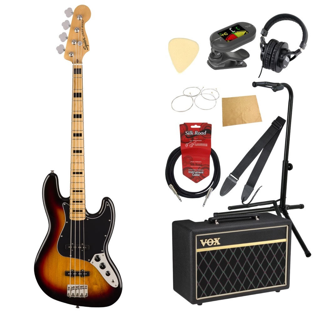 Squier by Fender スクワイヤー/スクワイア Classic Vibe '70s Jazz Bass 3TS MN エレキベース  初心者セット（新品/送料無料）【楽器検索デジマート】