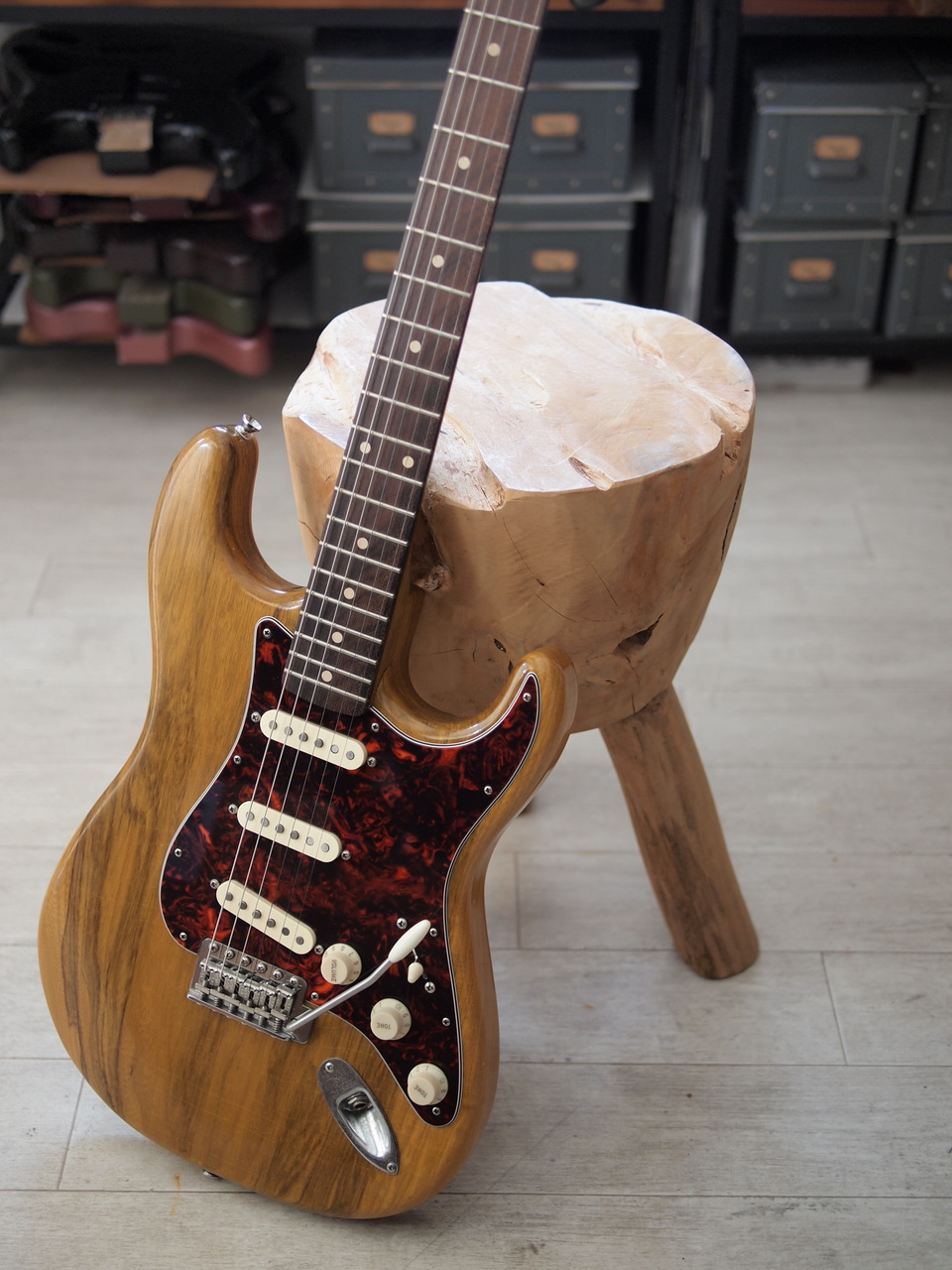 MJT + Warmoth Custom Black Korina ST - Vinatge Natural Relic- USED