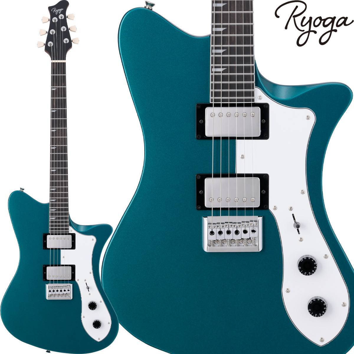 RYOGA SKATER Ocean Turquoise Blue エレキギター ハムバッカー