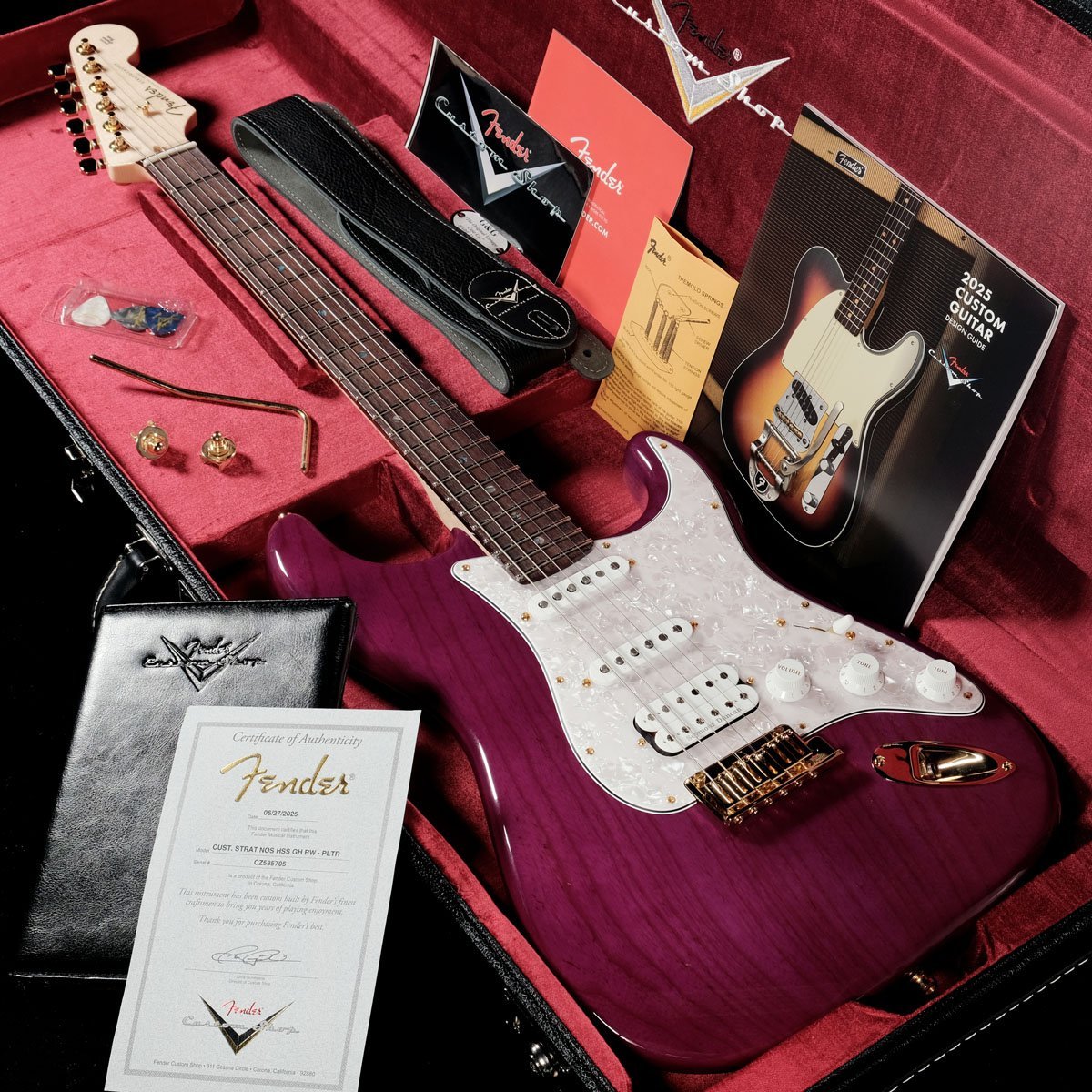Fender Custom Shop Custom Built Custom Stratocaster HSS NOS Purple Transparent “別注モデル”【渋谷店】