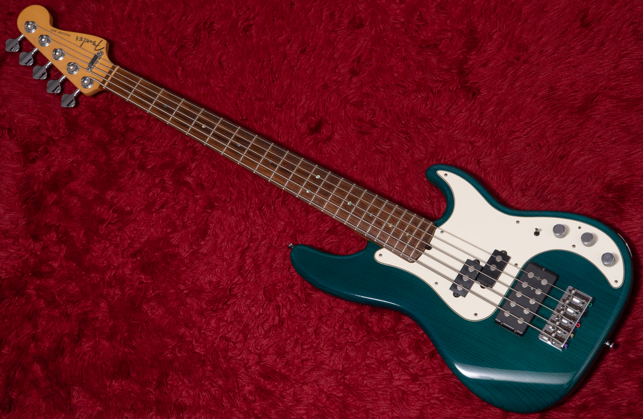 Fender American Deluxe Precision Bass V Transparent Teal