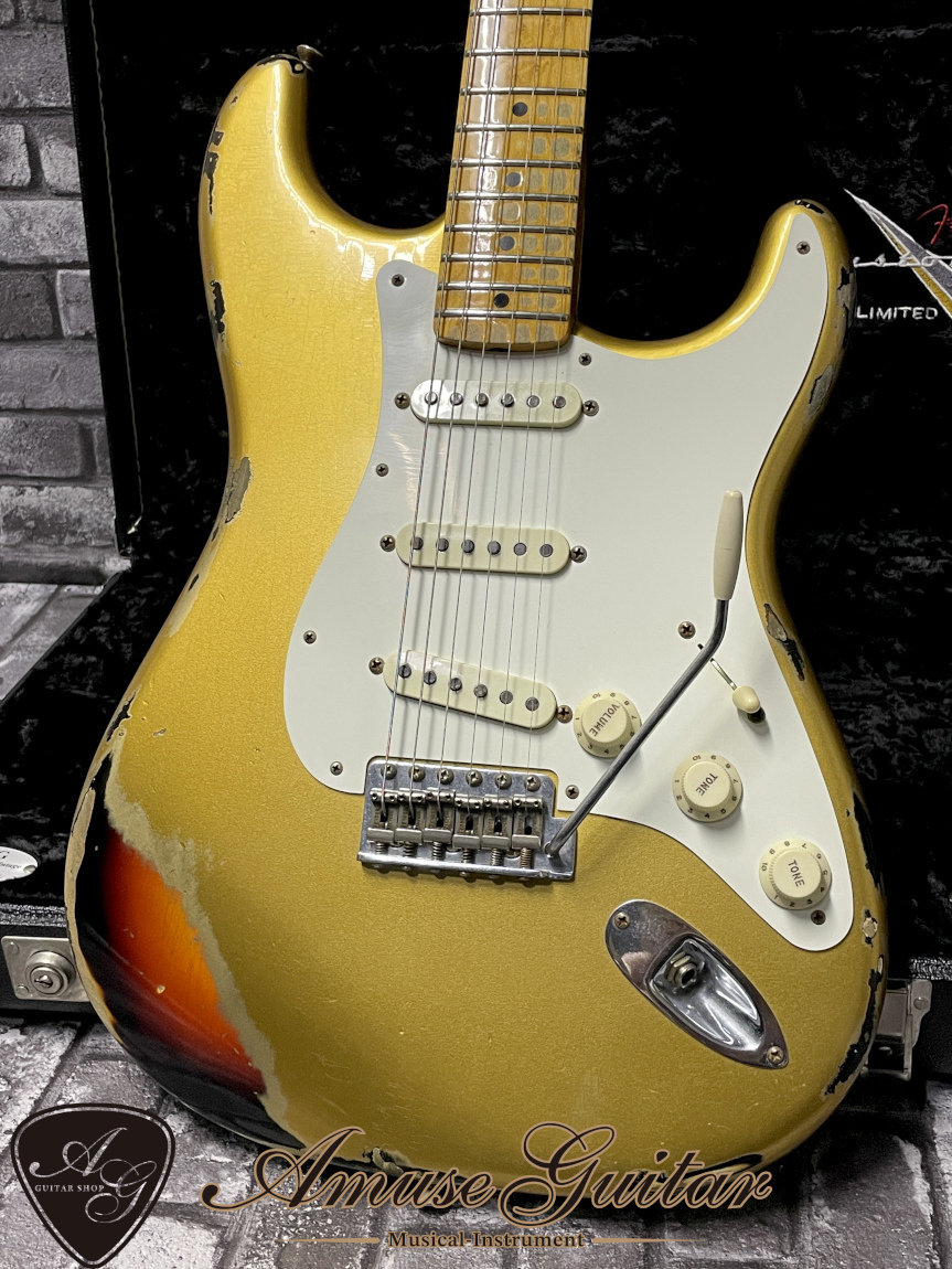 Fender Custom Shop Limited Edition Mischief Maker Heavy Relic # Aged Aztec  Gold over 3-Color Sunburst 2016年製 3.50kg（中古）【楽器検索デジマート】