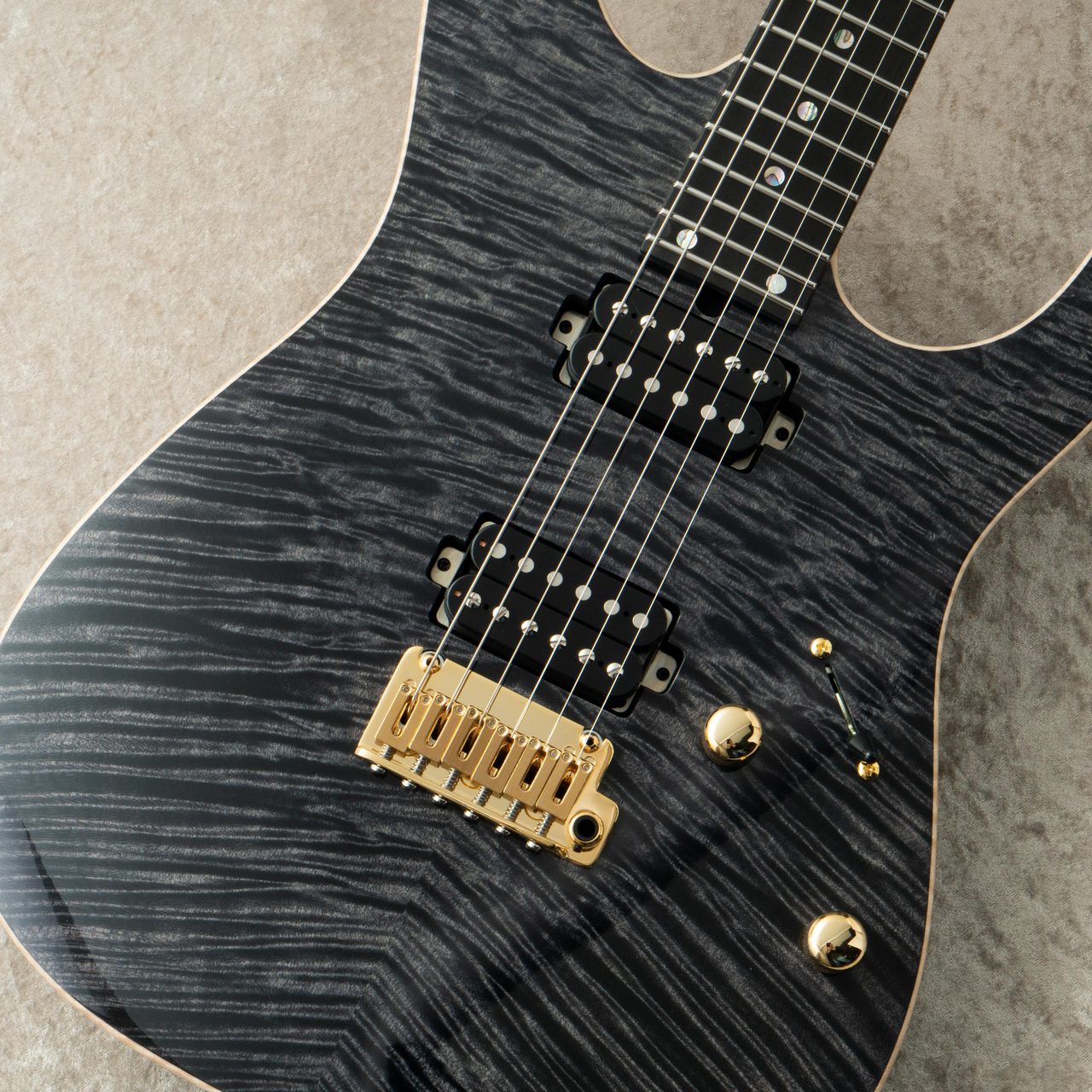 T's Guitars DST-Pro 24 Exotic Flame Maple -Trans Black-（新品/送料