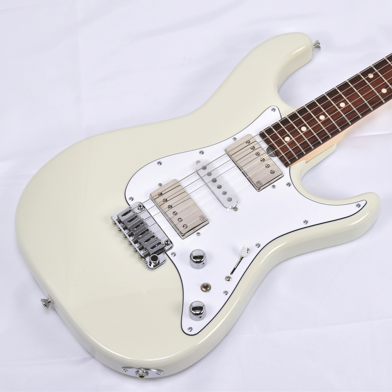 Kino エレキギター ホワイト Kino Factory Stay Stratocaster Type Vintage White - 中古
