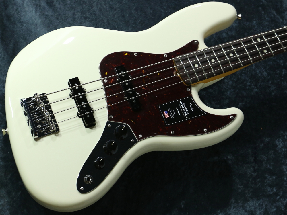 Fender AMERICAN PROFESSIONAL II JAZZ BASS Olympic White 【重量3.98kg】（新品）【楽器検索デジマート】