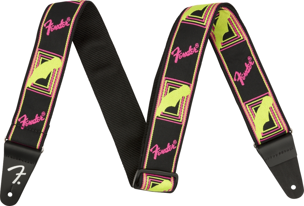 Fender Neon Monogram Strap Yellow/Pink フェンダー【名古屋栄店】（新品）【楽器検索デジマート】