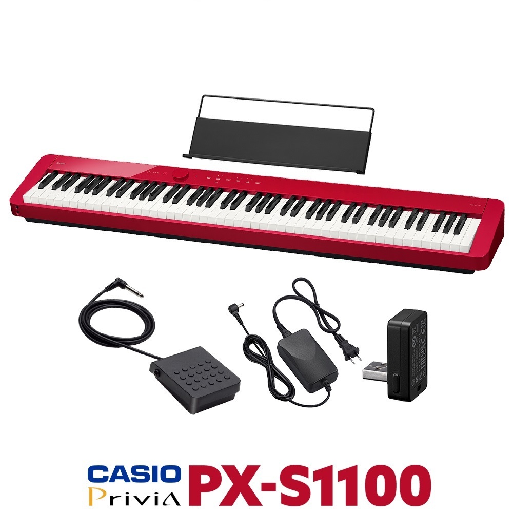 Casio カシオ PX-S1100 RD 電子ピアノ 88鍵盤 Privia プリヴィア【即納 ...