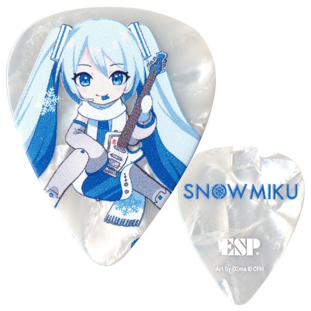 ESP イーエスピー PT-Miku-SNOW 初音ミク SD雪ミク ティアドロップ型 ギターピック×10枚