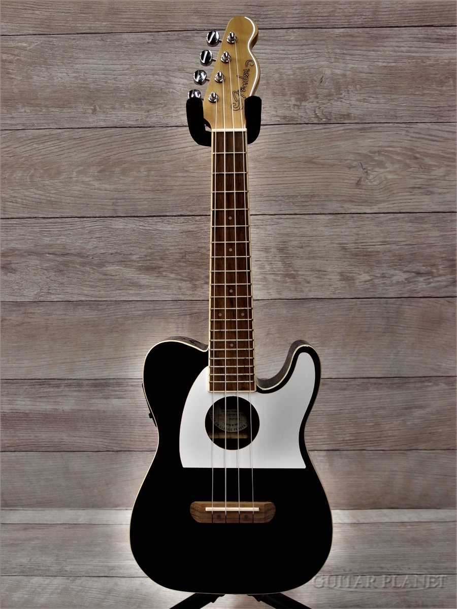 Fender Acoustics Fullerton Tele Uke -Black- 【コンサート