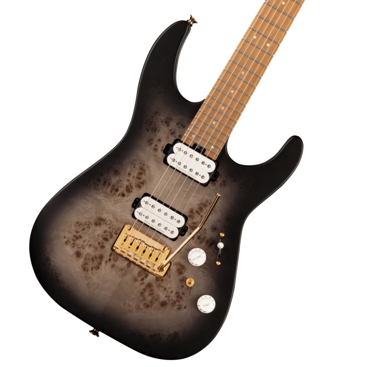 Charvel Pro-Mod DK24 HH 2PT CM Poplar Burl Caramelized Maple