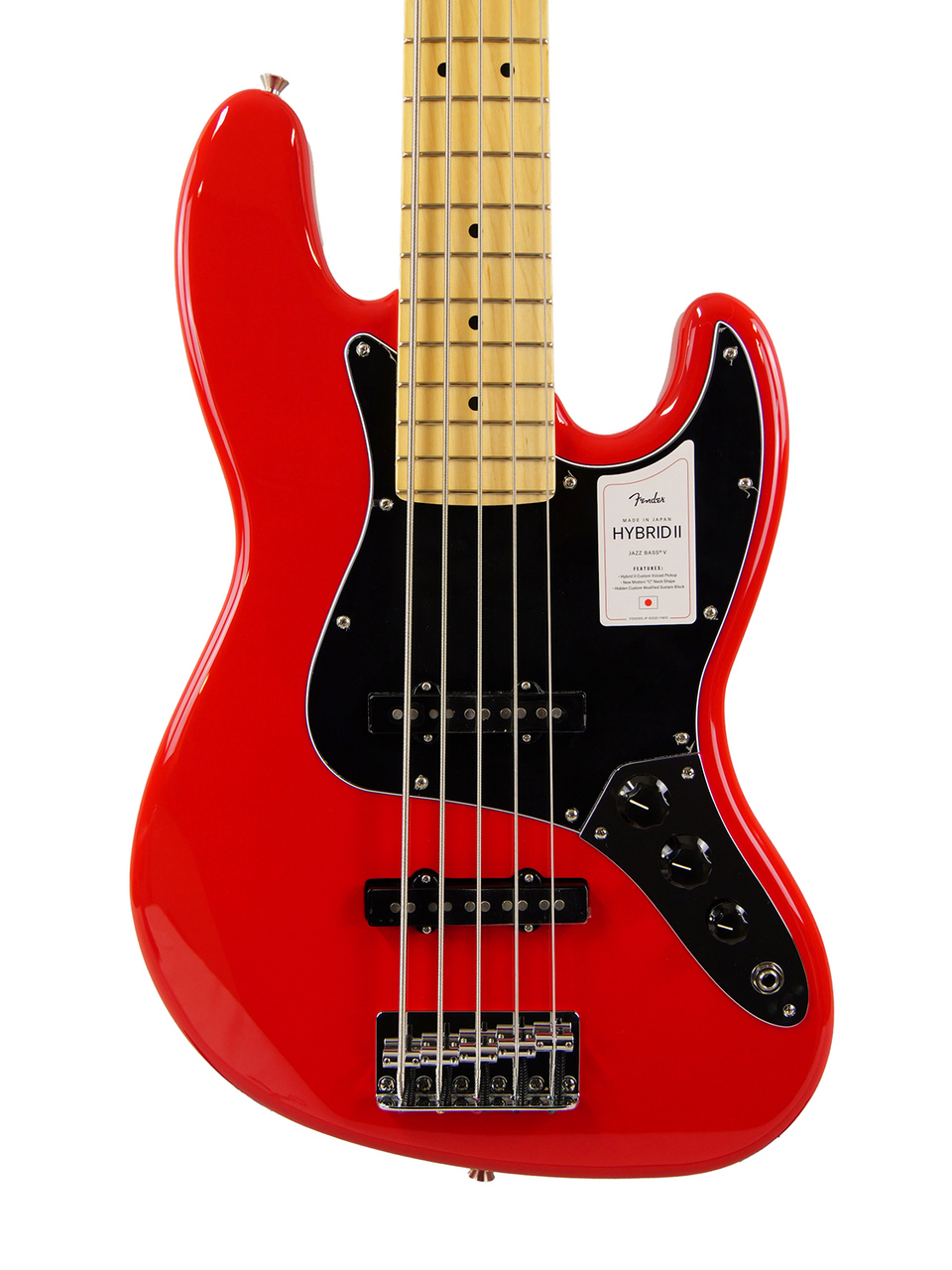 Fender Made in Japan Hybrid II Jazz Bass V (Modena Red)（新品/送料
