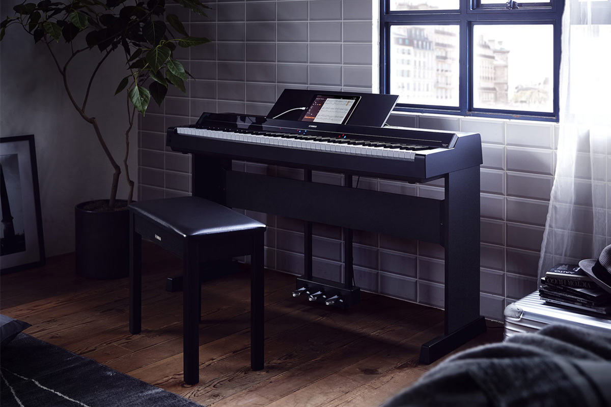 YAMAHA P-S500B [専用スタンド+ペダルユニット ＆ 高低自在椅子セット