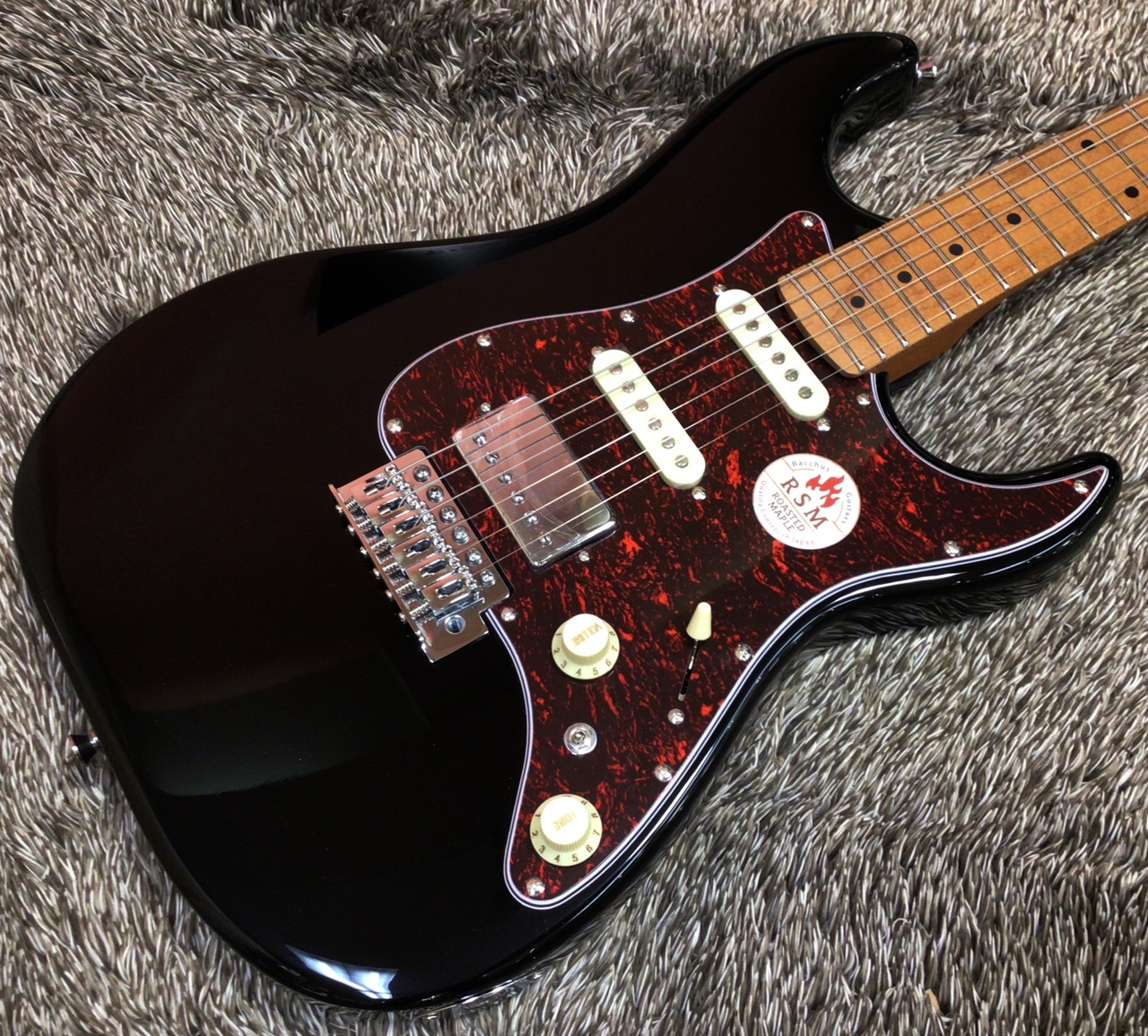 Bacchus GS-2DX RSM/M BLK【摩耗に強いステンレスフレット仕様