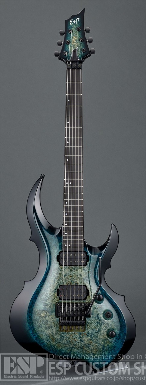 ESP FRX-CTM FR Burled Maple / Peacock Blue Burst