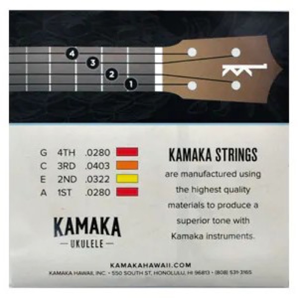 Kamaka S-1 ウクレレ弦 ソプラノ / コンサート用 ブラックナイロン弦