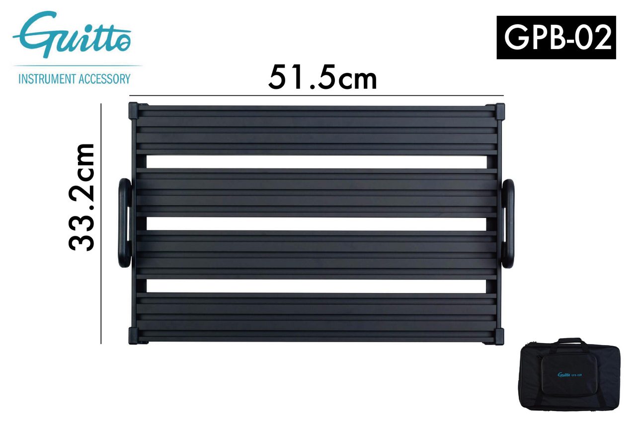 Guitto GPB-02 [51.5cm×33.2cm] マジックテープ不要のペダルボード